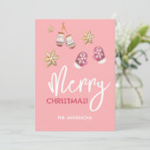 Pastel Modern kerstpatroon Feestdagenkaart (Staand voorkant)