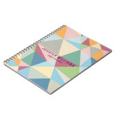 Pastel modern kleurrijk geometrisch patroon notitieboek (Linkerzijde)