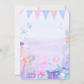 Pastel Modern Mermaid Birthday Kaart (Achterkant)