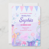 Pastel Modern Mermaid Birthday Kaart (Voorkant)