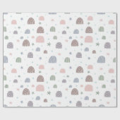 Pastel Modern Rainbow Stars patroon inpakpapier (Vlak)