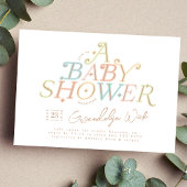 Pastel Modern Sweet en Elegant Baby shower Kaart