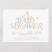 Pastel Modern Sweet en Elegant Baby shower Kaart (Voorkant)