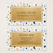 Pastel Modern Terrazzo Stylist Visitekaartjes (Voorkant /achterkant)