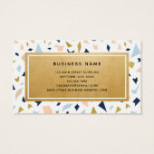 Pastel Modern Terrazzo Stylist Visitekaartjes (Achterkant)