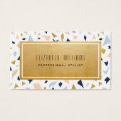 Pastel Modern Terrazzo Stylist Visitekaartjes (Voorkant)
