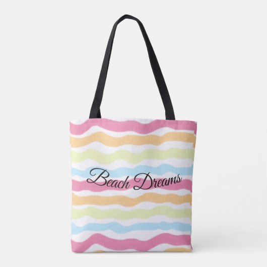 Pastel modern tote bag (Achterkant)