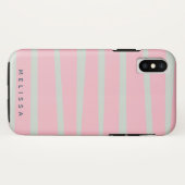 pastel modern wave strepen monogram Case-Mate iPhone case (Achterkant (horizontaal))