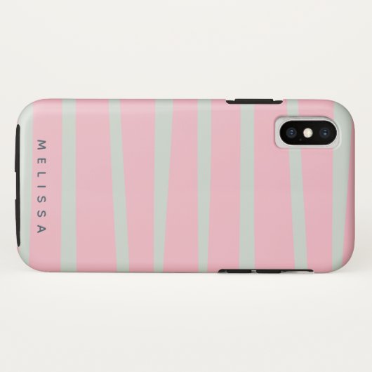 pastel modern wave strepen monogram Case-Mate iPhone case (Achterkant (horizontaal))