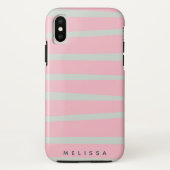 pastel modern wave strepen monogram Case-Mate iPhone case (Achterkant)