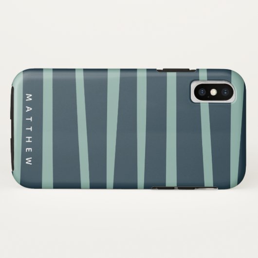 pastel modern wave strepen monogram Case-Mate iPhone case (Achterkant (horizontaal))