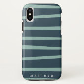 pastel modern wave strepen monogram Case-Mate iPhone case (Achterkant)