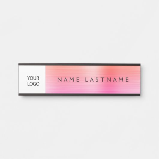 Pastel Moderne Custom Logo Executive Professional Deurbordje (Voorkant)
