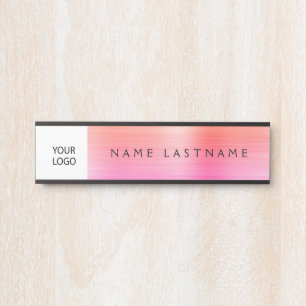 Pastel Moderne Custom Logo Professional Deurbordje