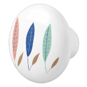 Pastel moderne eenvoudige minimalistische bladeren keramische knop (Rechts)