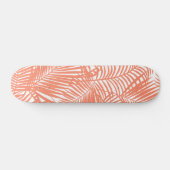 Pastel moderne gouden tropische koraalpalm skateboard (Horizontaal)