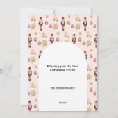 Pastel Moderne Kerstpatroon Feestdagenkaart (Achterkant)