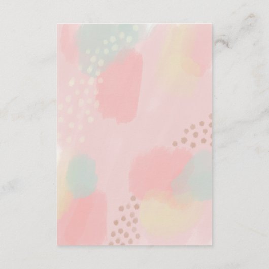 Pastel Moderne Kunst Huwelijk Advies voor het Paar (Achterkant)