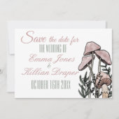 Pastel Moderne Paddenstoelen Save The Date (Voorkant)