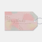 Pastel Moderne Trouwkunst Cadeaulabel (Voorkant (Horizontaal))