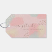 Pastel Moderne Trouwkunst Cadeaulabel (Achterkant Horizontaal)