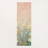 Pastel Moderne Waterverf Bloemen Gepersonaliseerde Yogamat (Achterkant)