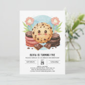 Pastel Moderne Waterverf Cookies Verjaardag Kaart (Staand voorkant)