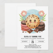 Pastel Moderne Waterverf Cookies Verjaardag Kaart (Voorkant / Achterkant)