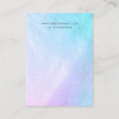 Pastel Moeder van de Parel Elegante Oorbel Visitekaartje (Achterkant)