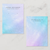 Pastel Moeder van de Parel Elegante Oorbel Visitekaartje (Voorkant / Achterkant)