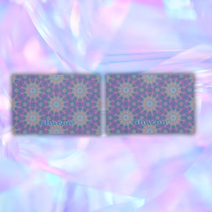 Pastel Moeder van Parel Patroon Naam Monogram Kussensloop