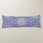 Pastel Moeder van Parel Patroon Naam Monogram | Lichaamskussen (Achterkant)