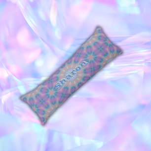 Pastel Moeder van Parel Patroon Naam Monogram Lichaamskussen
