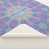 Pastel Moeder van Parel Patroon Naam Monogram | Sherpa Deken (3/4)