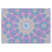 Pastel Moeder van Parel Patroon Naam Monogram | Tafelkleed (Voorkant (Horizontaal))