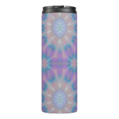 Pastel Moeder van Parel Patroon Naam Monogram | Thermosbeker (Achterkant)