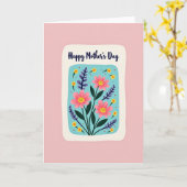Pastel Moederdag Bloom Kaart (Gele Bloem)