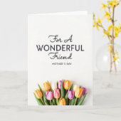 Pastel Moederdag kaart (Gele Bloem)