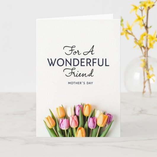 Pastel Moederdag kaart (Gele Bloem)