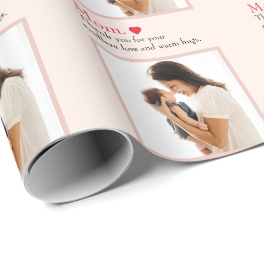 pastel-Moederdag-papier | Bedankt voor uw aandacht Cadeaupapier (Rol Hoek)