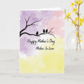 Pastel Moederdag Takkaart Kaart (Gele Bloem)