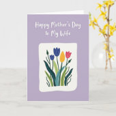 Pastel Moederdag Vrouw Kaart (Gele Bloem)