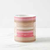 Pastel Monogram en Stripes Patroonkoffie Mok (Center)