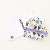 Pastel Monstera Leaves Monogram Notitieboek (Binnen)