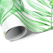 Pastel monstera palm leaf tropische waterverf cadeaupapier (Rol Hoek)