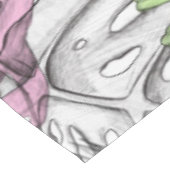 Pastel monstera palm leaf tropische waterverf tafelkleed (Gekanteld)