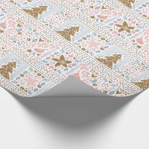 Pastel Mooie Kerstcadeau Verpakkings Papier