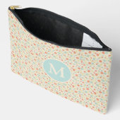 Pastel Mooie Lente Bloemmotief Monogram Etui (Open)