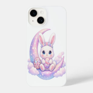 Pastel Moon Bunny iPhone Hoesje – Cute Kawaii Desi iPhone 14 Hoesje