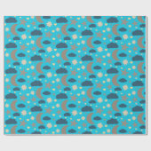 Pastel Moon Stars and Clouds Gift Wrap Cadeaupapier (Vlak)